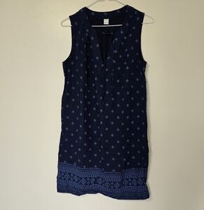 Old Navy Womens Sleeveless Tie-neck Shift Dress with Pattern Small